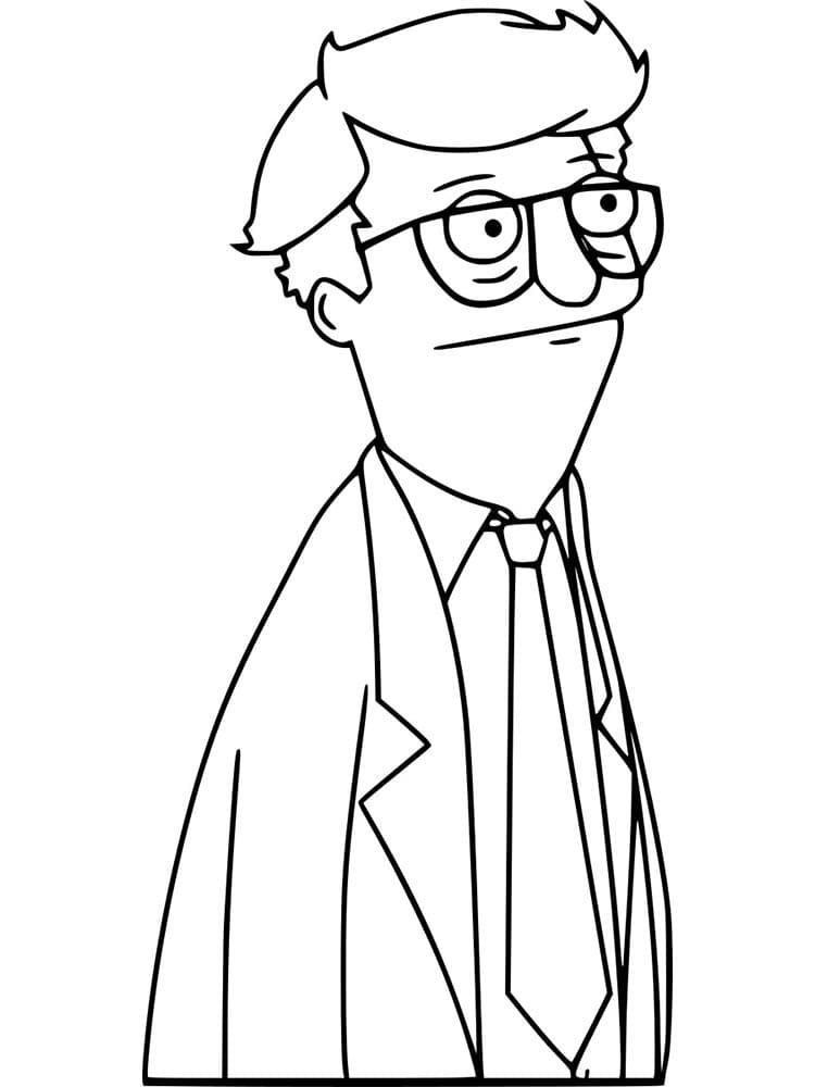 Felix Fischoeder from Bob’s Burgers coloring page