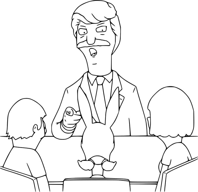 Free Drawing of Bob’s Burgers coloring page