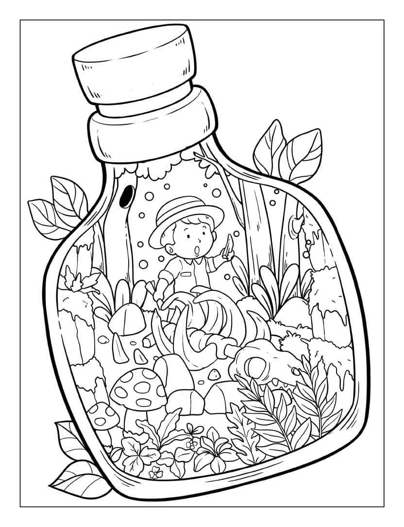 Free Drawing of Life Inside Jar