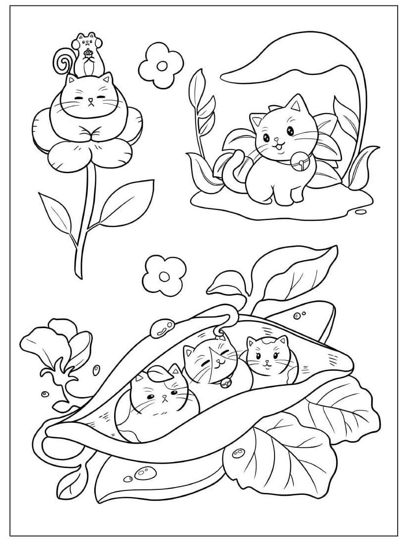 Free Drawing of Tiny Cats