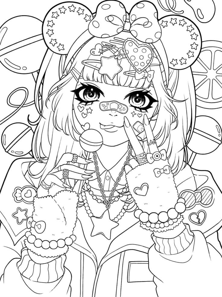 Free Printable Cool Anime Girl