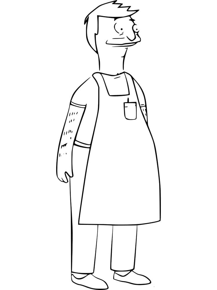 Jimmy Pesto Jr from Bob’s Burgers coloring page