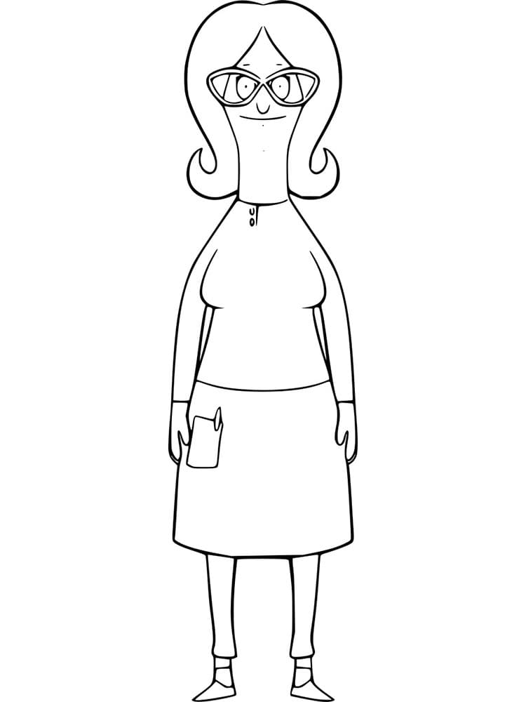 Linda Belcher from Bob’s Burgers coloring page