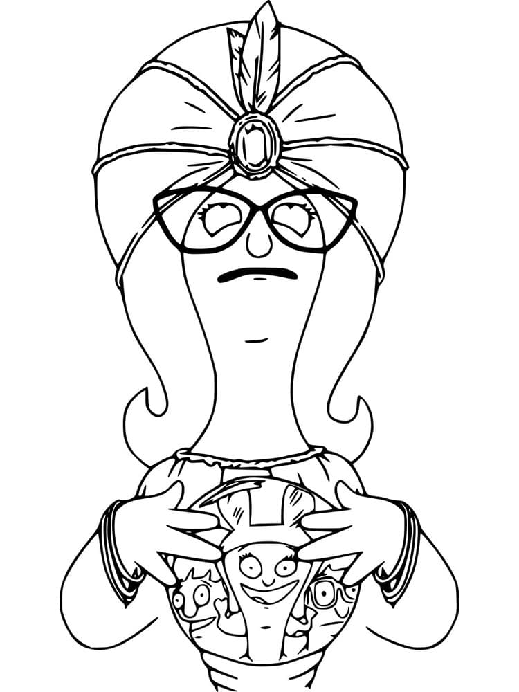 Linda in Bob’s Burgers coloring page