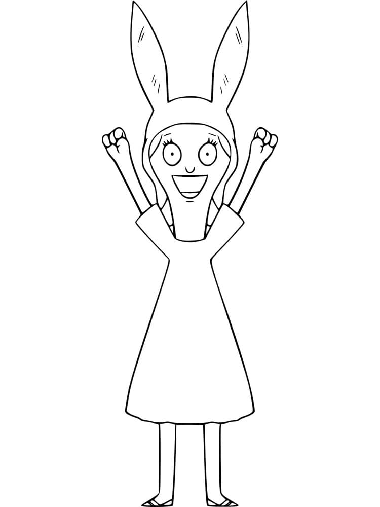 Louise Belcher from Bob’s Burgers coloring page