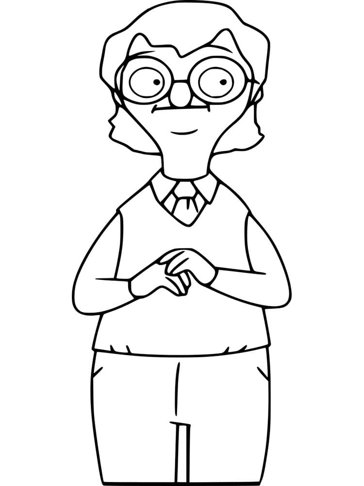 Mr Frond from Bob’s Burgers coloring page