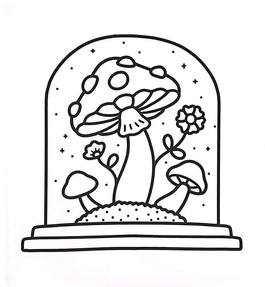 Mushrooms Simple Art