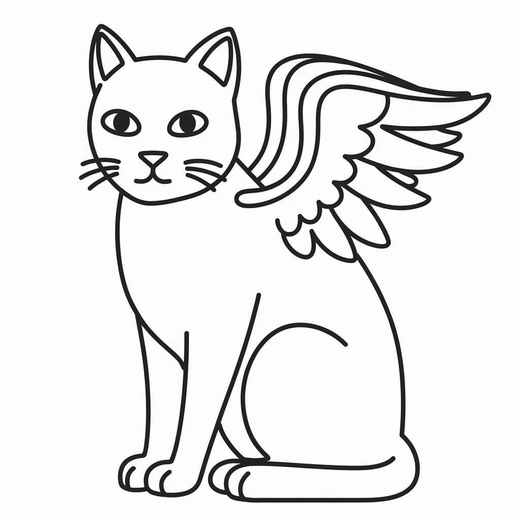 Perfect Winged Cat