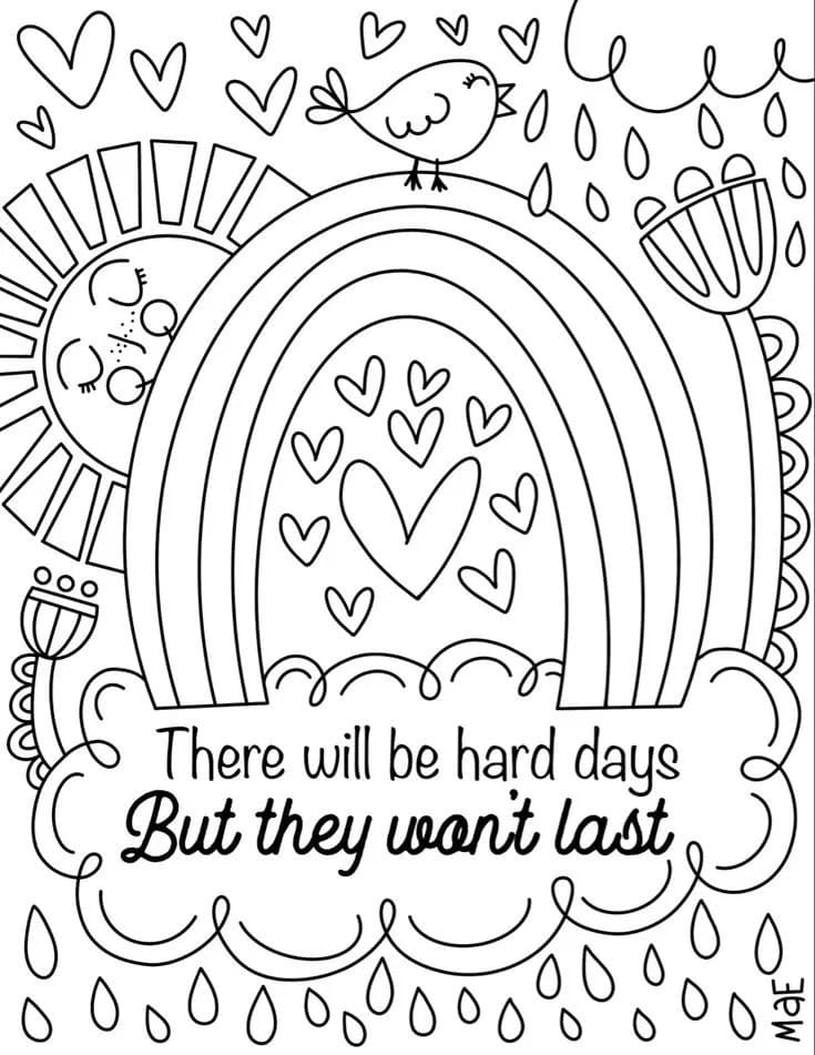 Positivity coloring pages