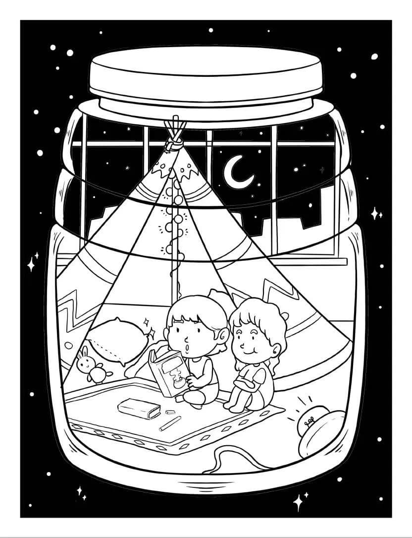 Relaxing Life Inside Jar