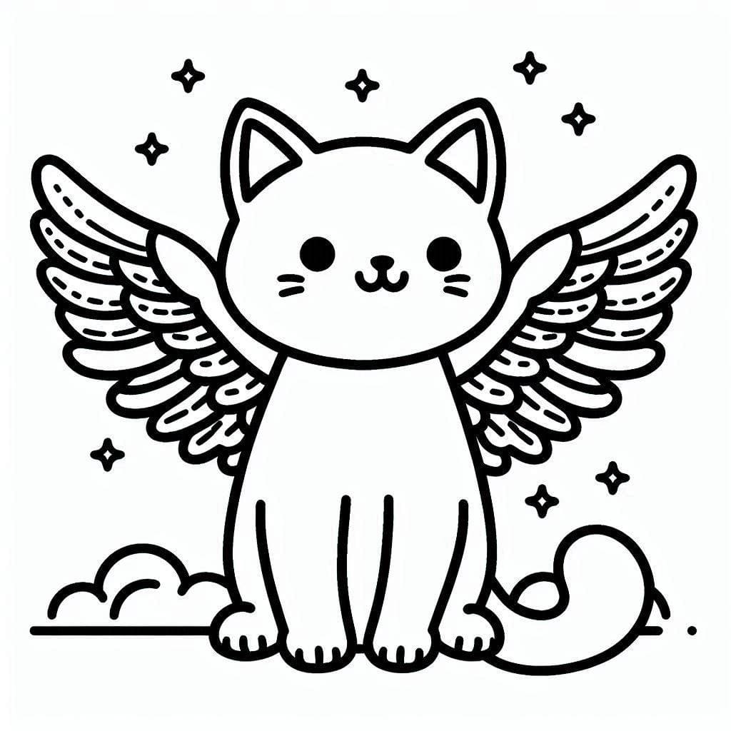 Simple Winged Cat