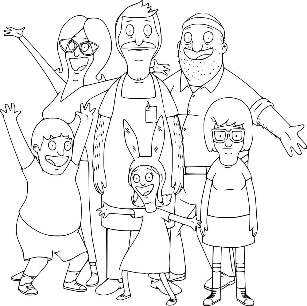 The Belchers coloring page