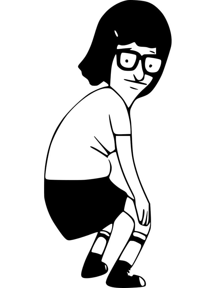 Tina Belcher from Bob’s Burgers coloring page