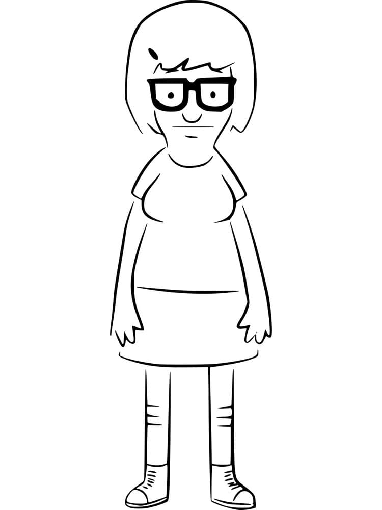 Tina Ruth Belcher from Bob’s Burgers coloring page