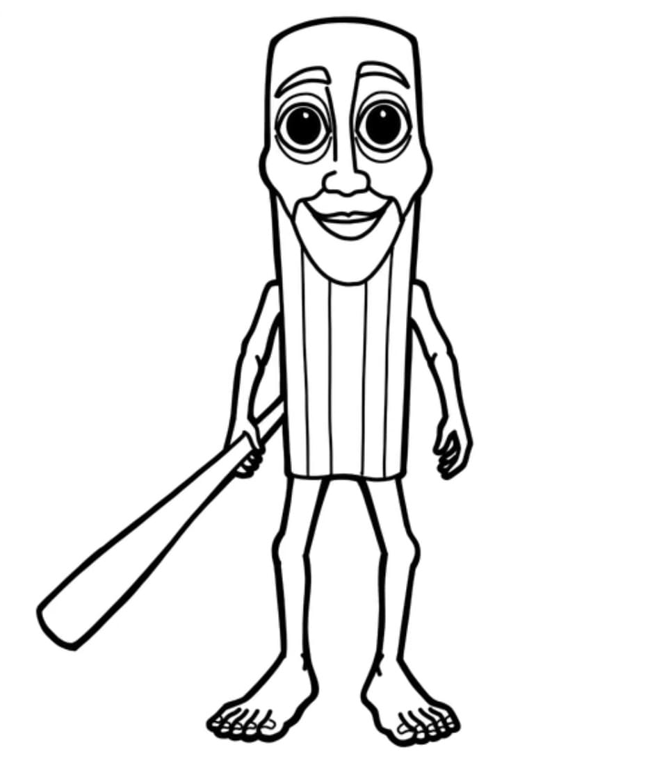Tung Tung Tung Sahur coloring page