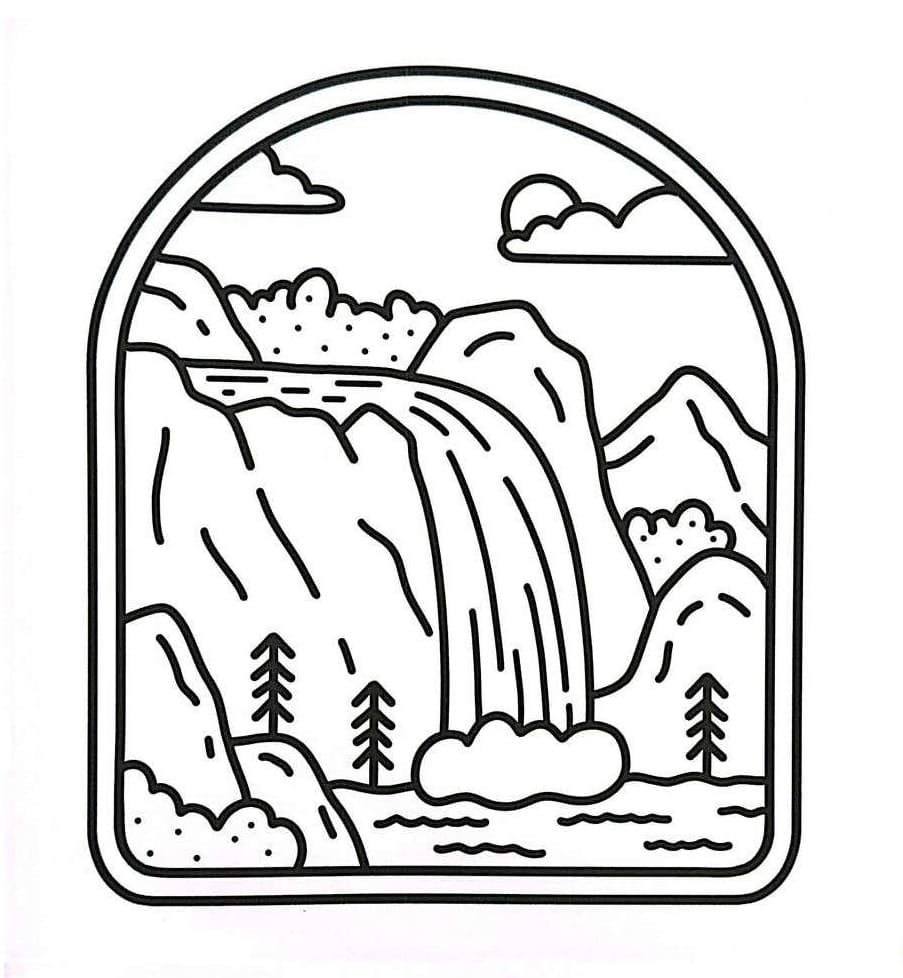 Waterfall Simple Art