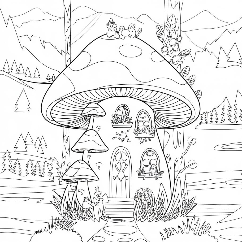 Whimsical Mushroom House