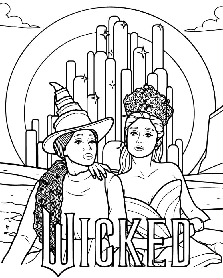 Wicked coloring pages