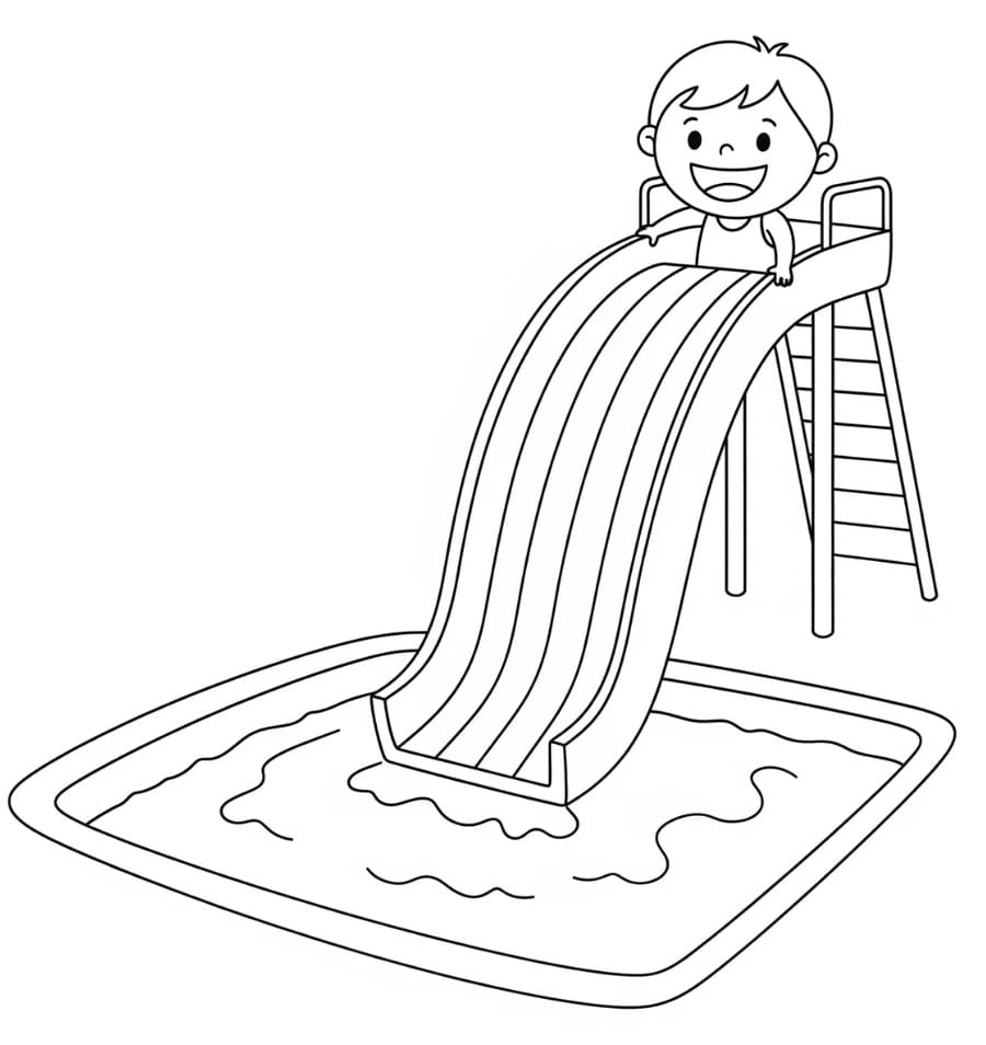 Boy and Swimming Pool