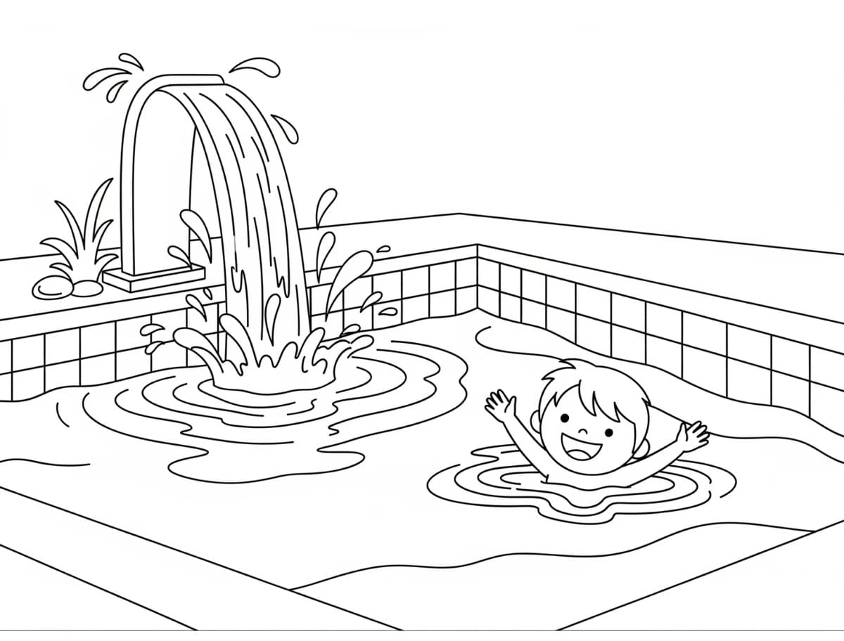 Swimming Pool coloring pages