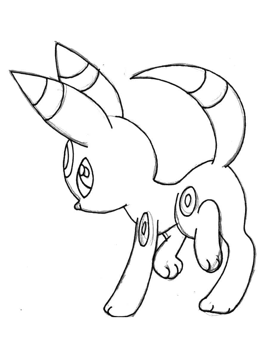 Drawing of Umbreon