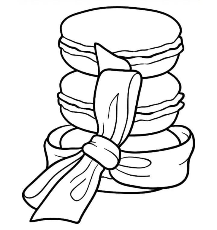 Macaron coloring pages
