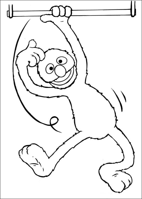 Fun Grover coloring page