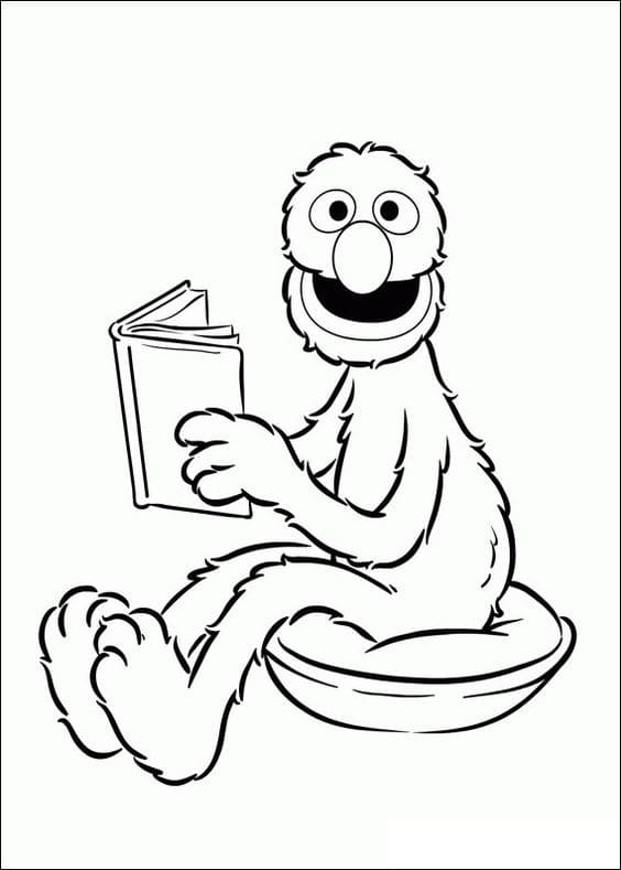 Grover in Sesame Street coloring page