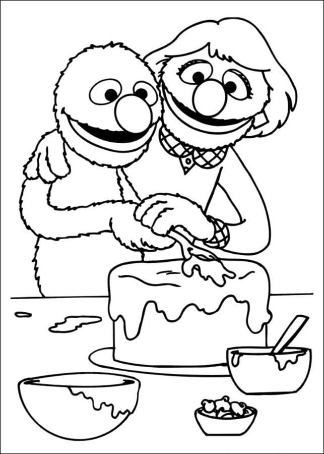Grover Sesame Street coloring page