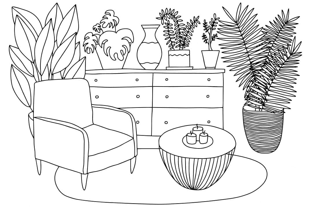 Living Room Printable For Kids