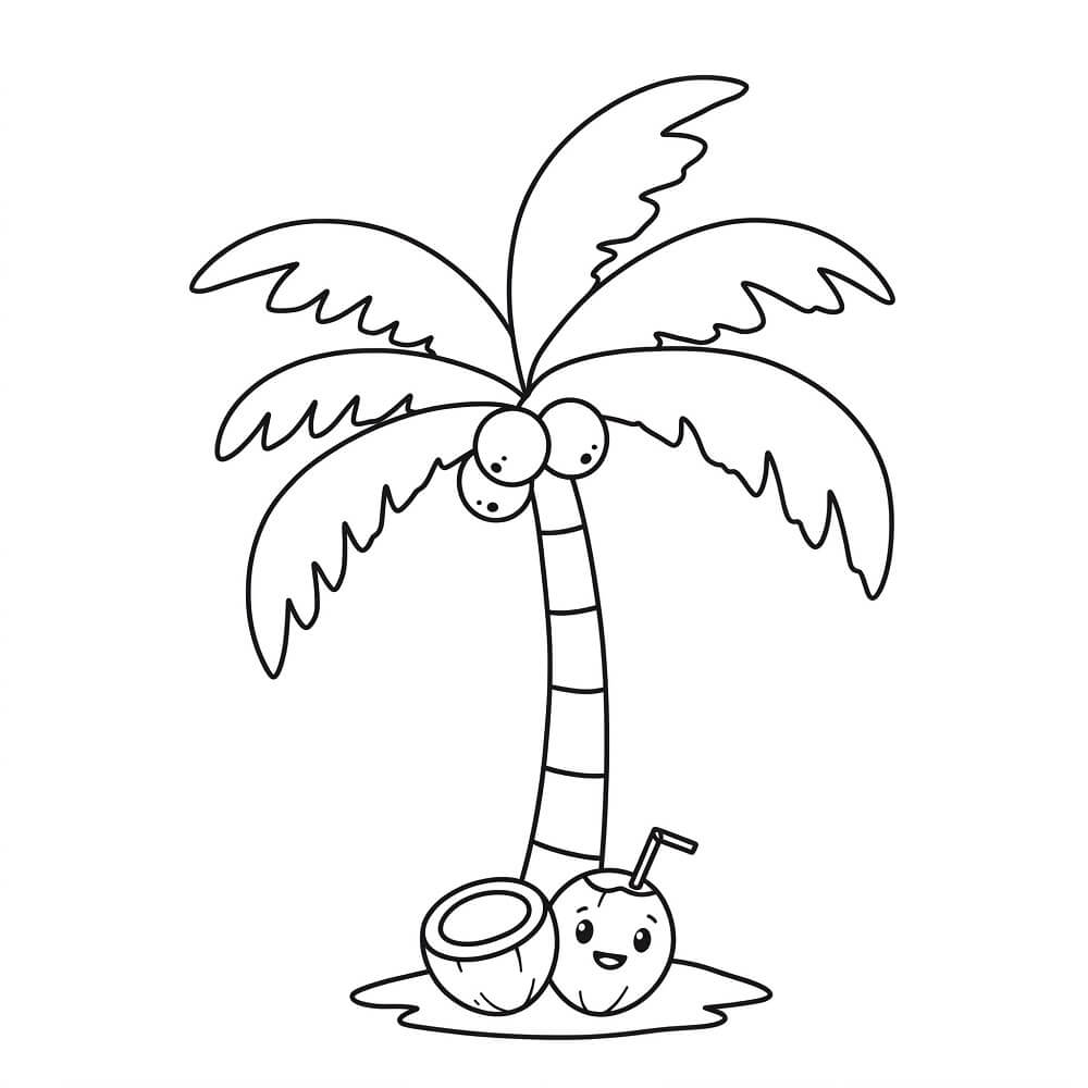 Palm Tree coloring pages