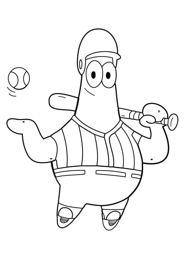 Patrick Star and Baseball