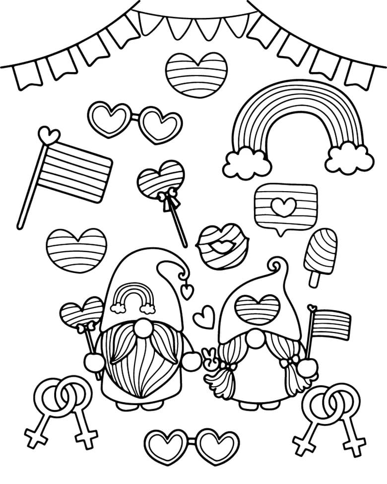 Pride coloring pages