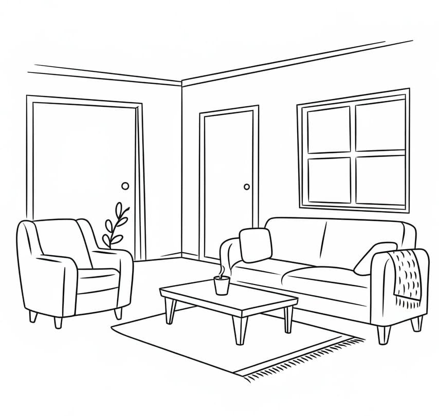 Printable Living Room for Kids