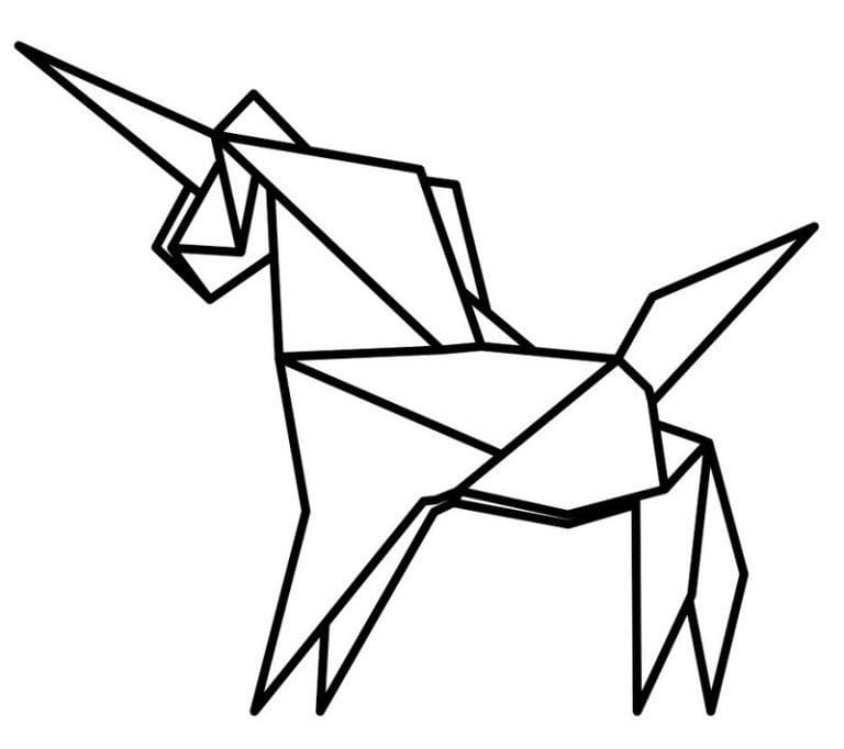 Printable Unicorn Origami