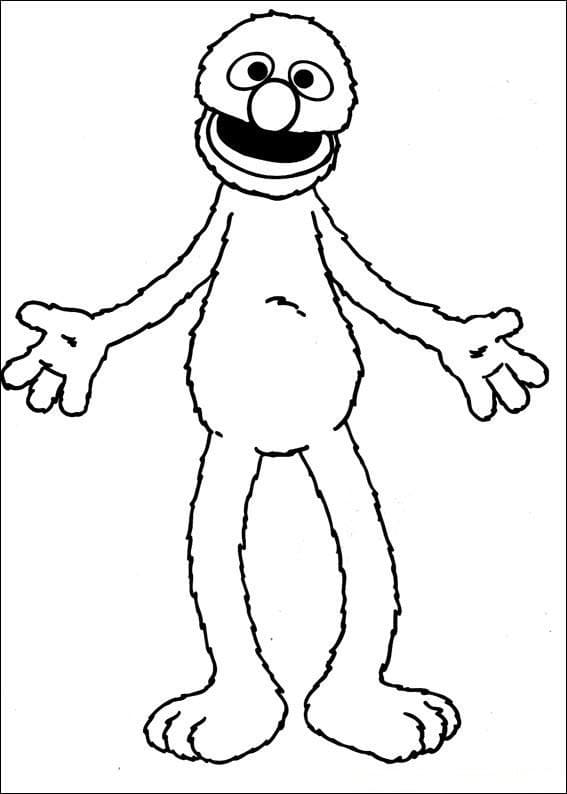 Simple Grover coloring page