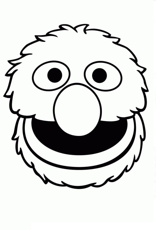 Smiling Grover coloring page