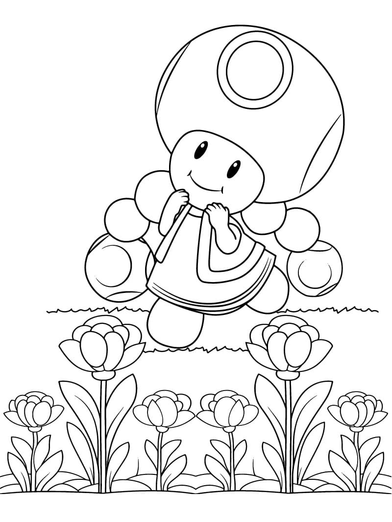 Toadette with Flowers