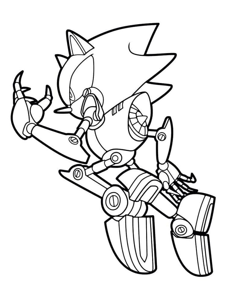 Amazing Metal Sonic coloring page