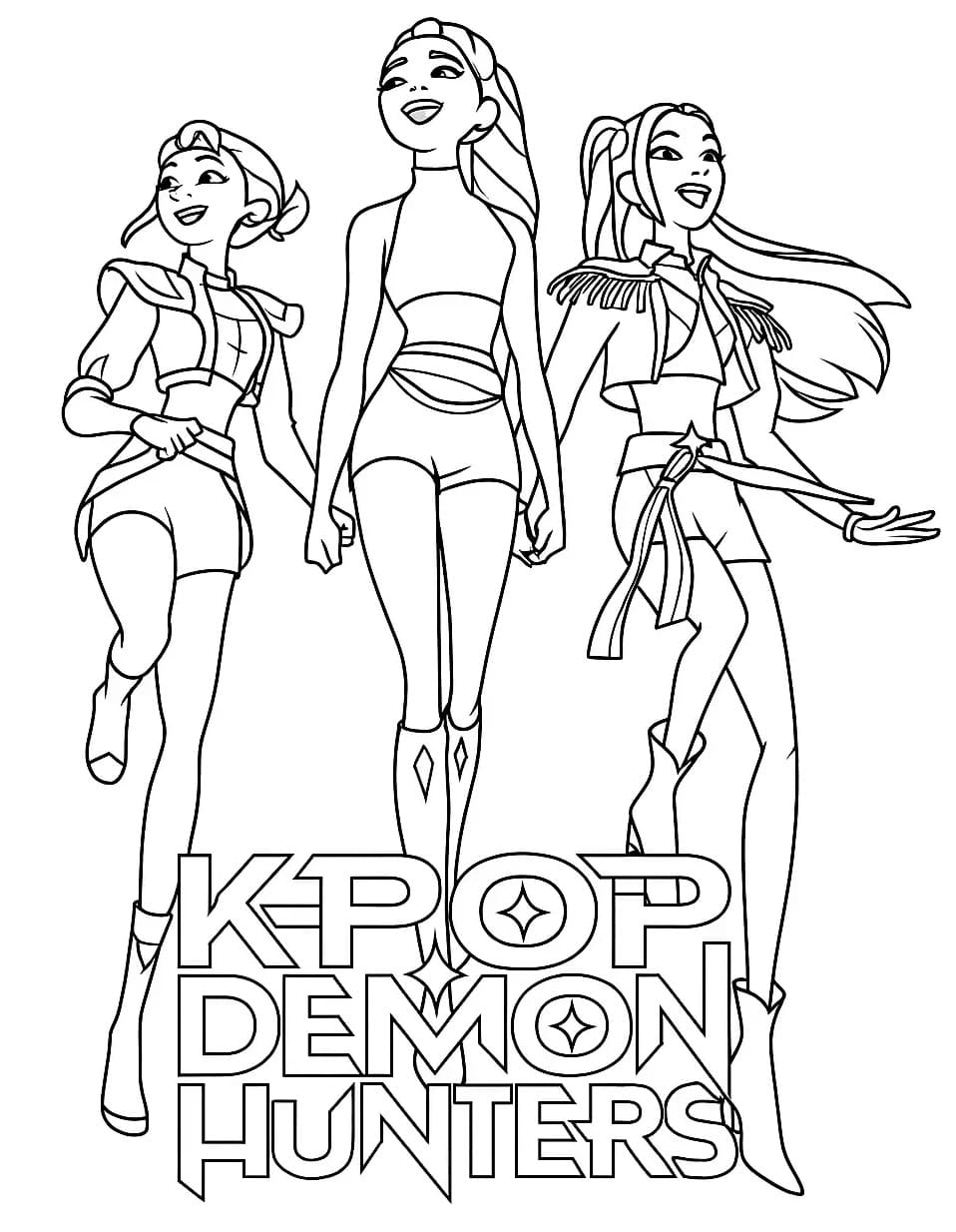 Kpop Demon Hunters coloring pages