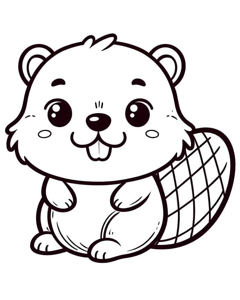 Beaver coloring pages