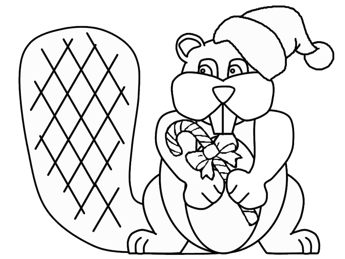 Beaver on Christmas