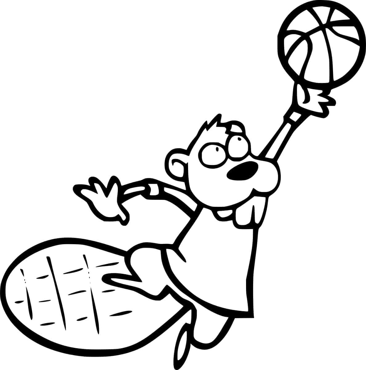 Beaver Plays Basketball