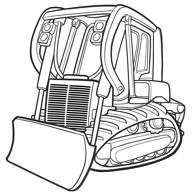 Bulldozer Printable For Kids