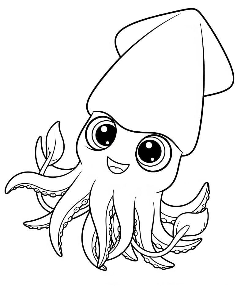Cartoon Squid