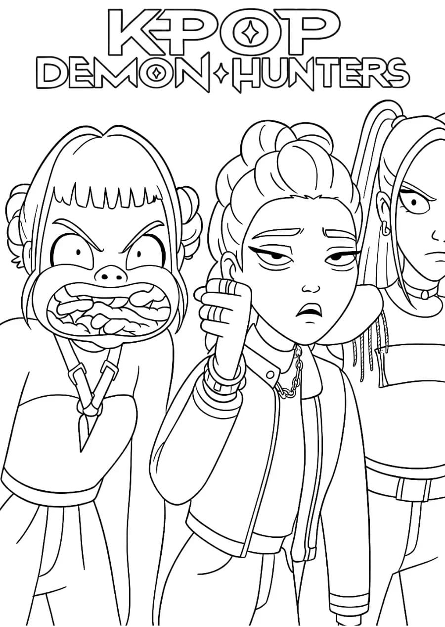 Characters from Kpop Demon Hunters