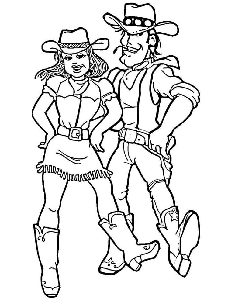 Cowgirl and Cowboy