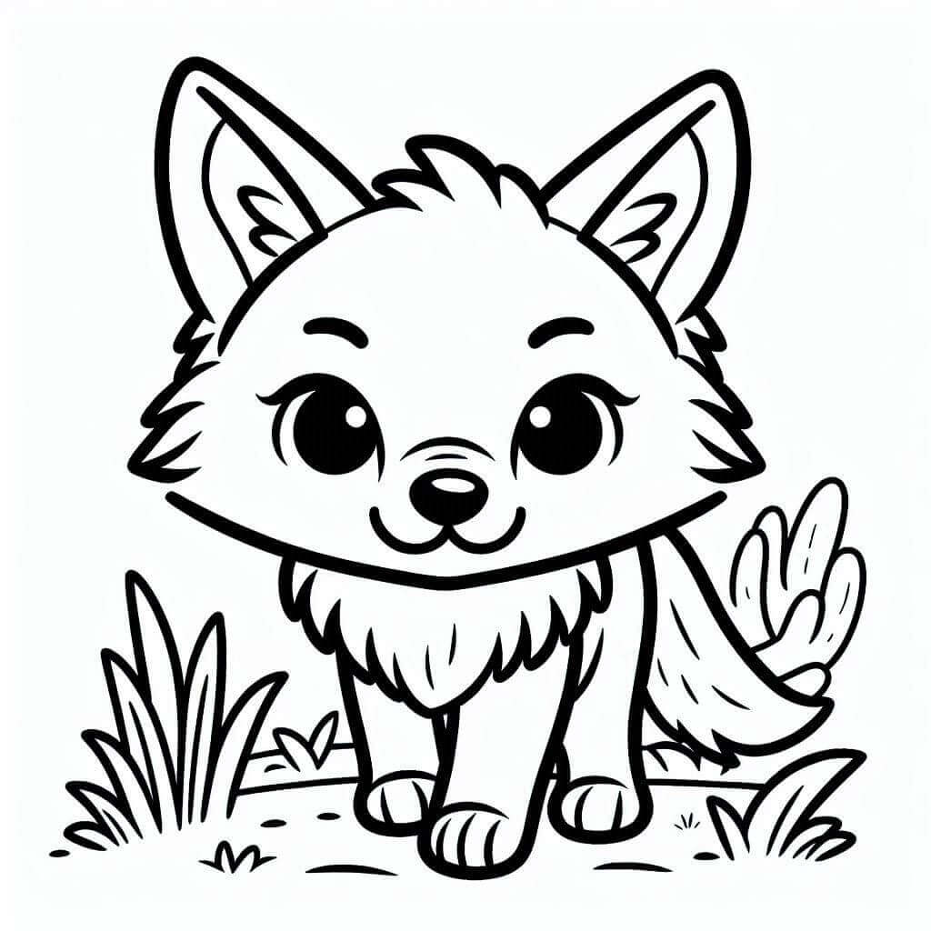 Cute Baby Coyote
