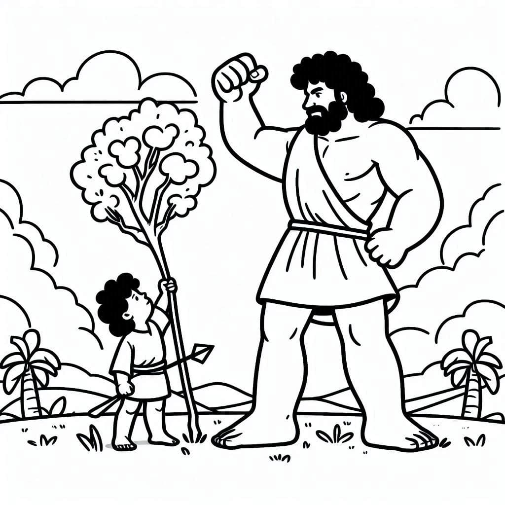 David and Goliath Printable