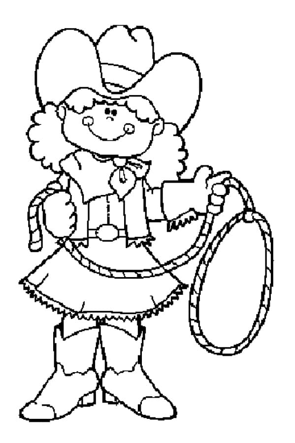 Drawing of Cowgirl